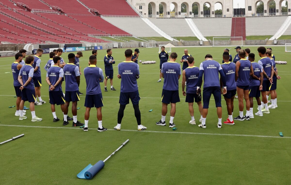 Entrenamiento del Atlético de Madrid en Los Ángeles