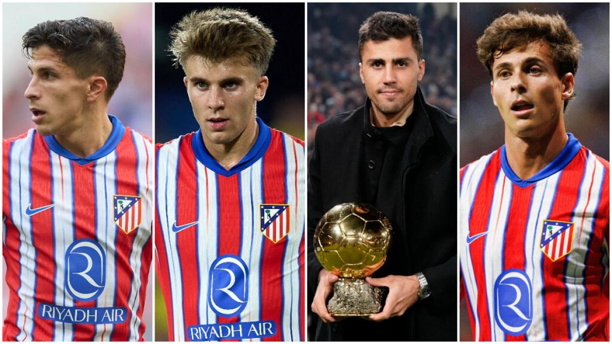Giuliano, Barrios, Rodri y Riquelme. Canteranos del Atlético de Madrid