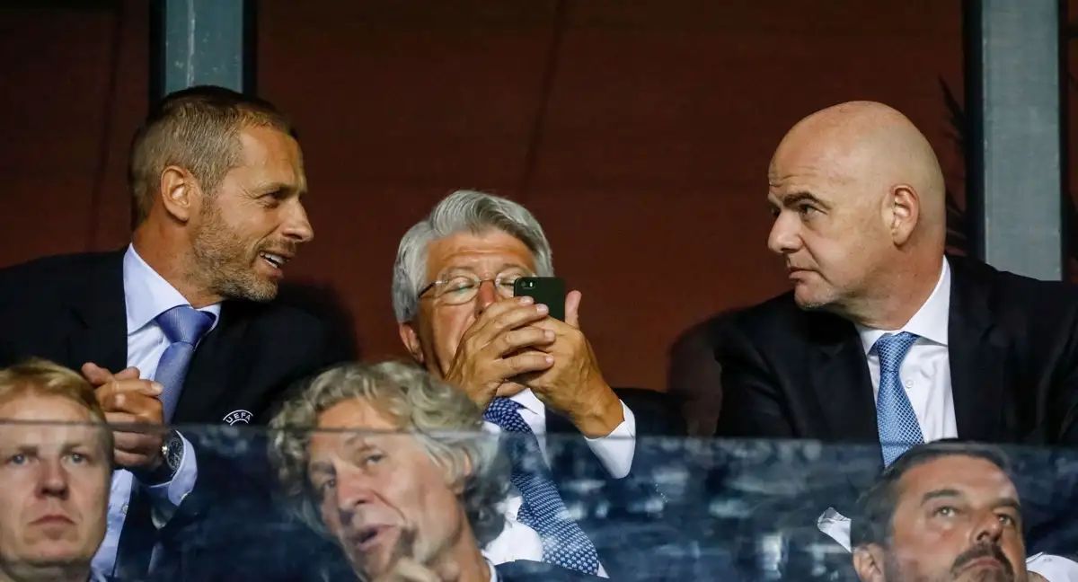 Ceferin, Cerezo y Infrantino