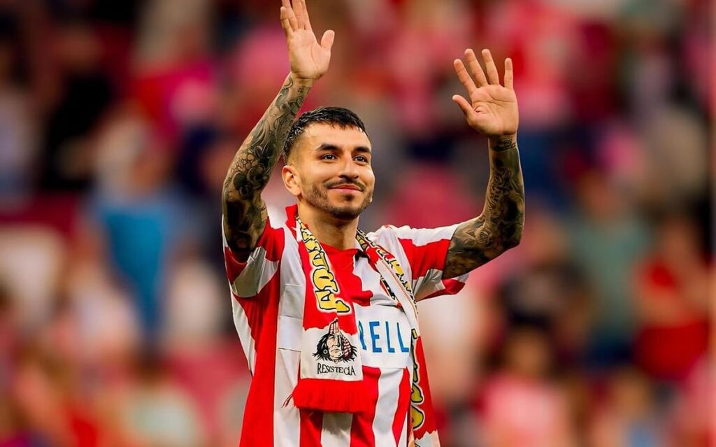 Momento de la despedida de Correa del Atlético de Madrid