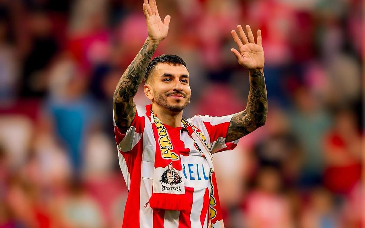 Momento de la despedida de Correa del Atlético de Madrid