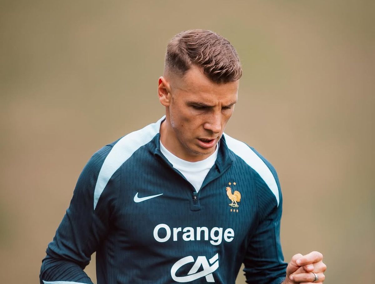 Lucas Digne con la selección de Francia