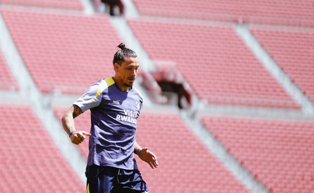 El jugador del Atlético de Madrid, José María Giménez