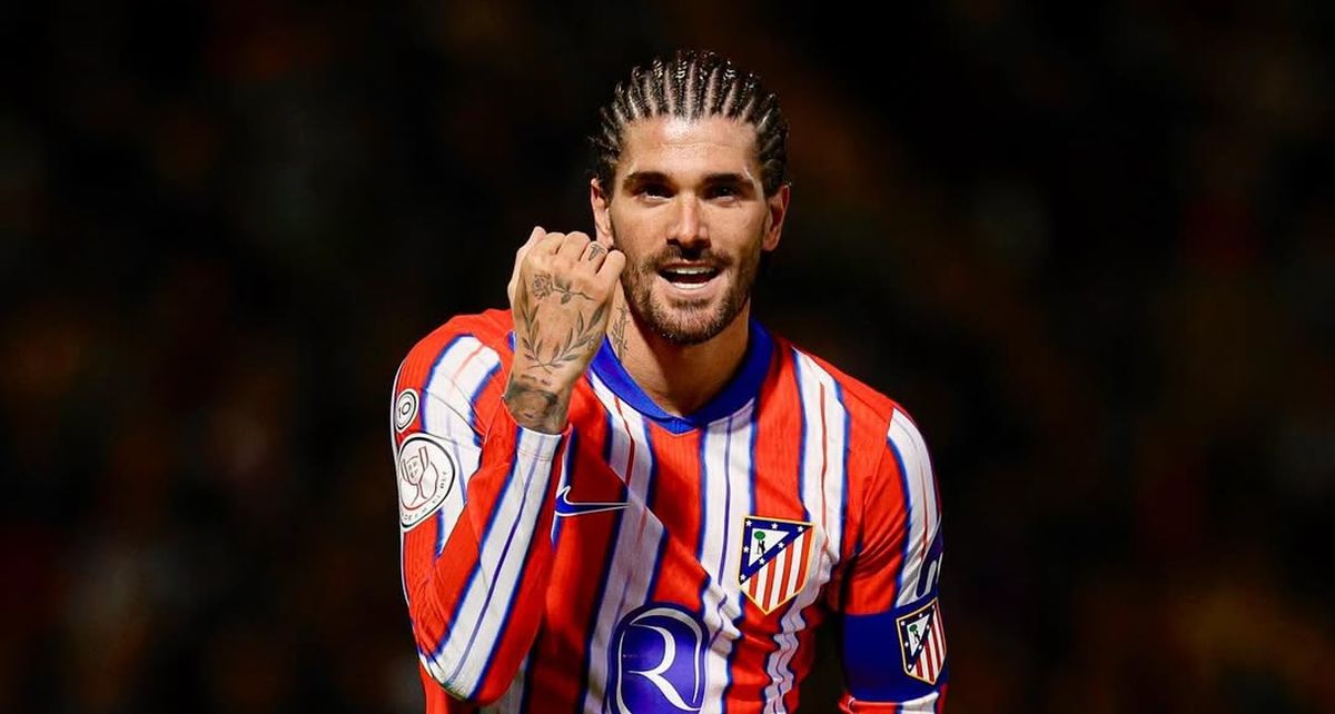 Rodrigo De Paul con la camiseta del Atlético de Madrid