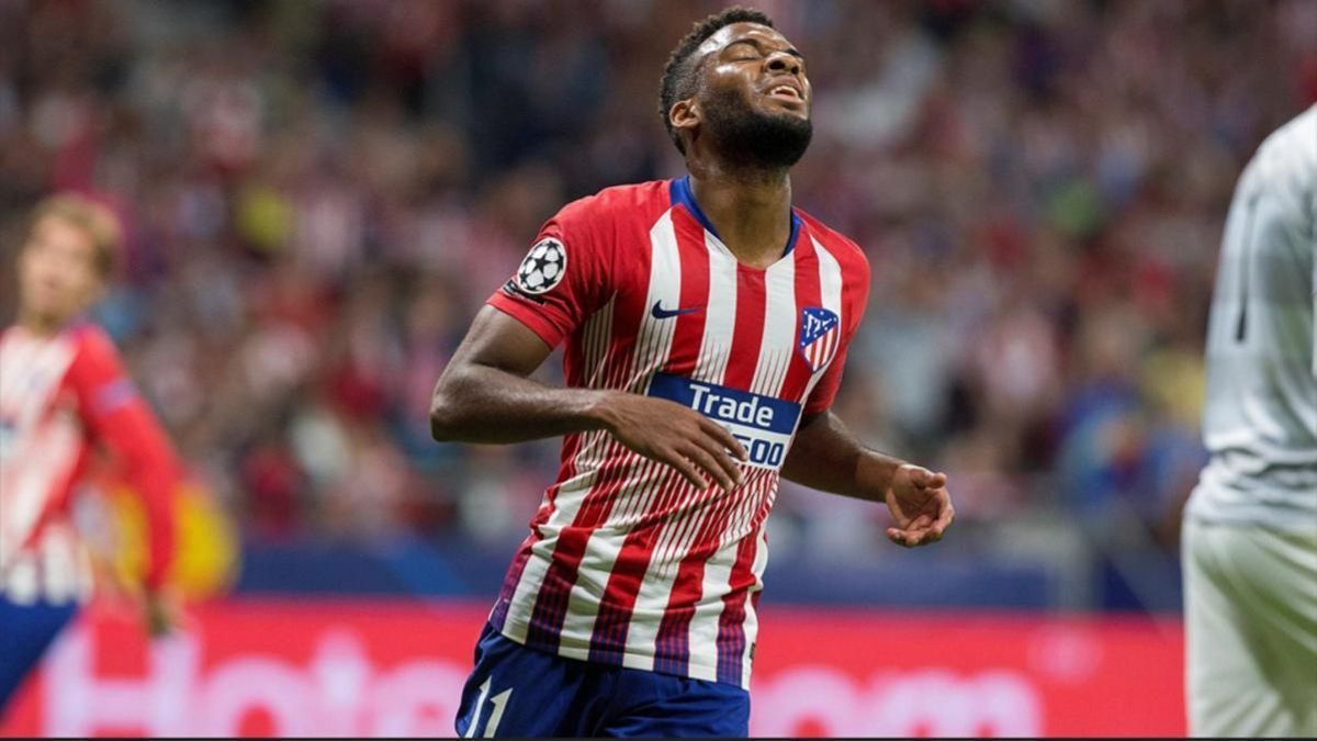 Thomas Lemar en un partido del Atleti