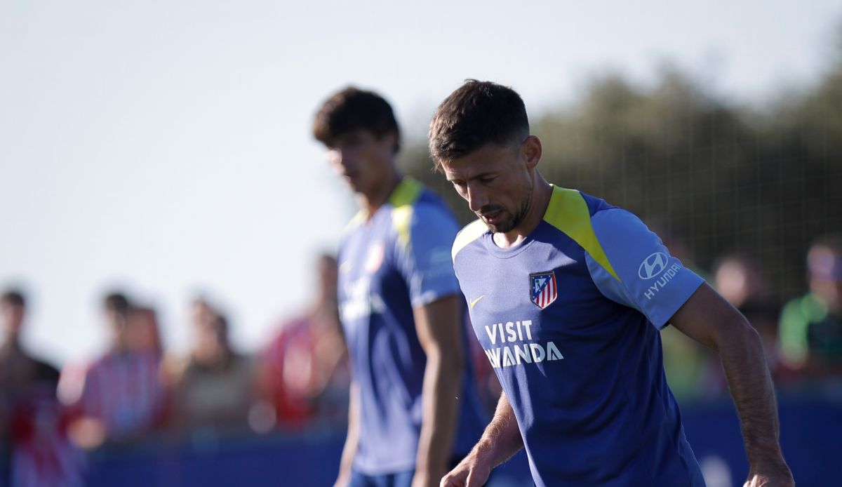 Clement Lenglet en el entrenamiento del Atlético de Madrid en Los Ángeles de San Rafael