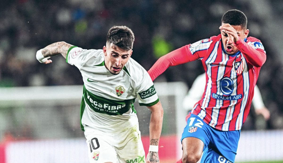 Samuel Lino en el partido Elche-Atlético de Madrid