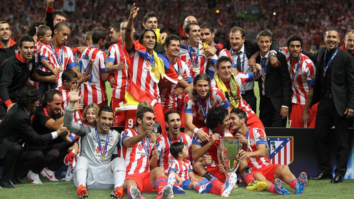 El Atlético de Madrid está celebrando la Supercopa