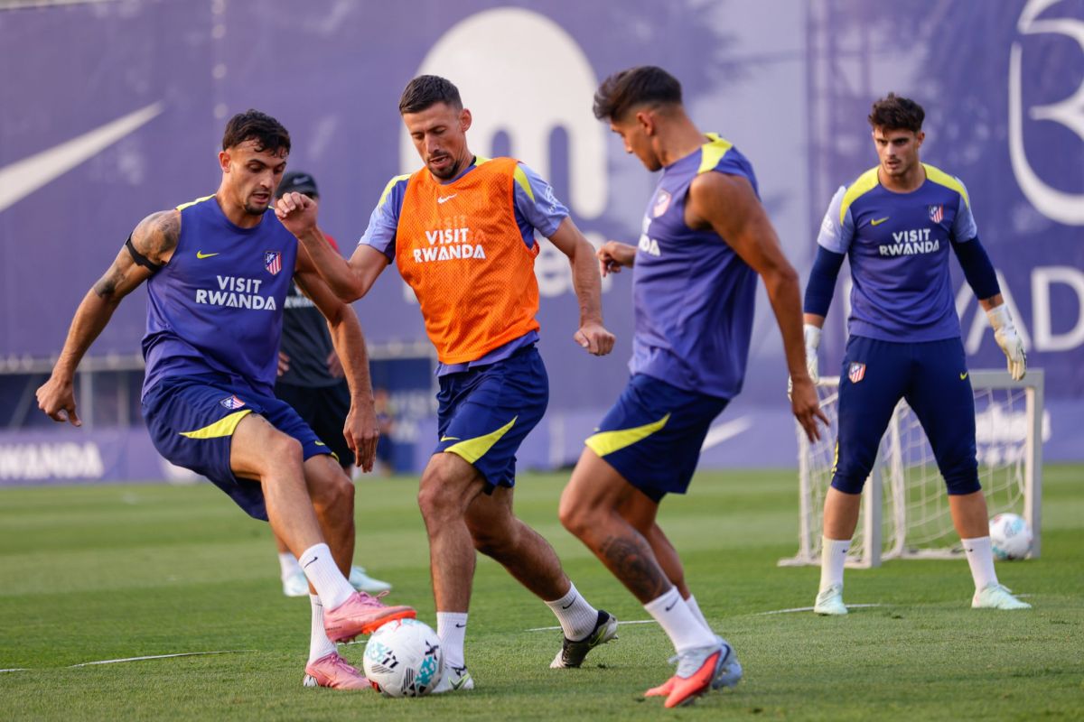 Fotografía de un entrenamiento del Atleti