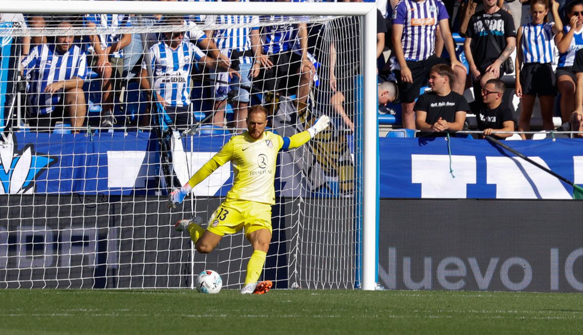 Jan Oblak en el partido ante el Alavés