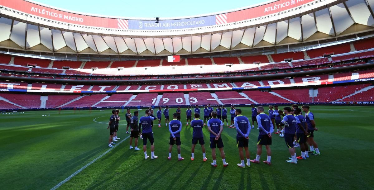 El último entrenamiento del Atlético de Madrid ante el derbi