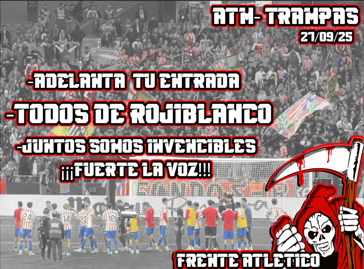 El mensaje del Frente Atlético