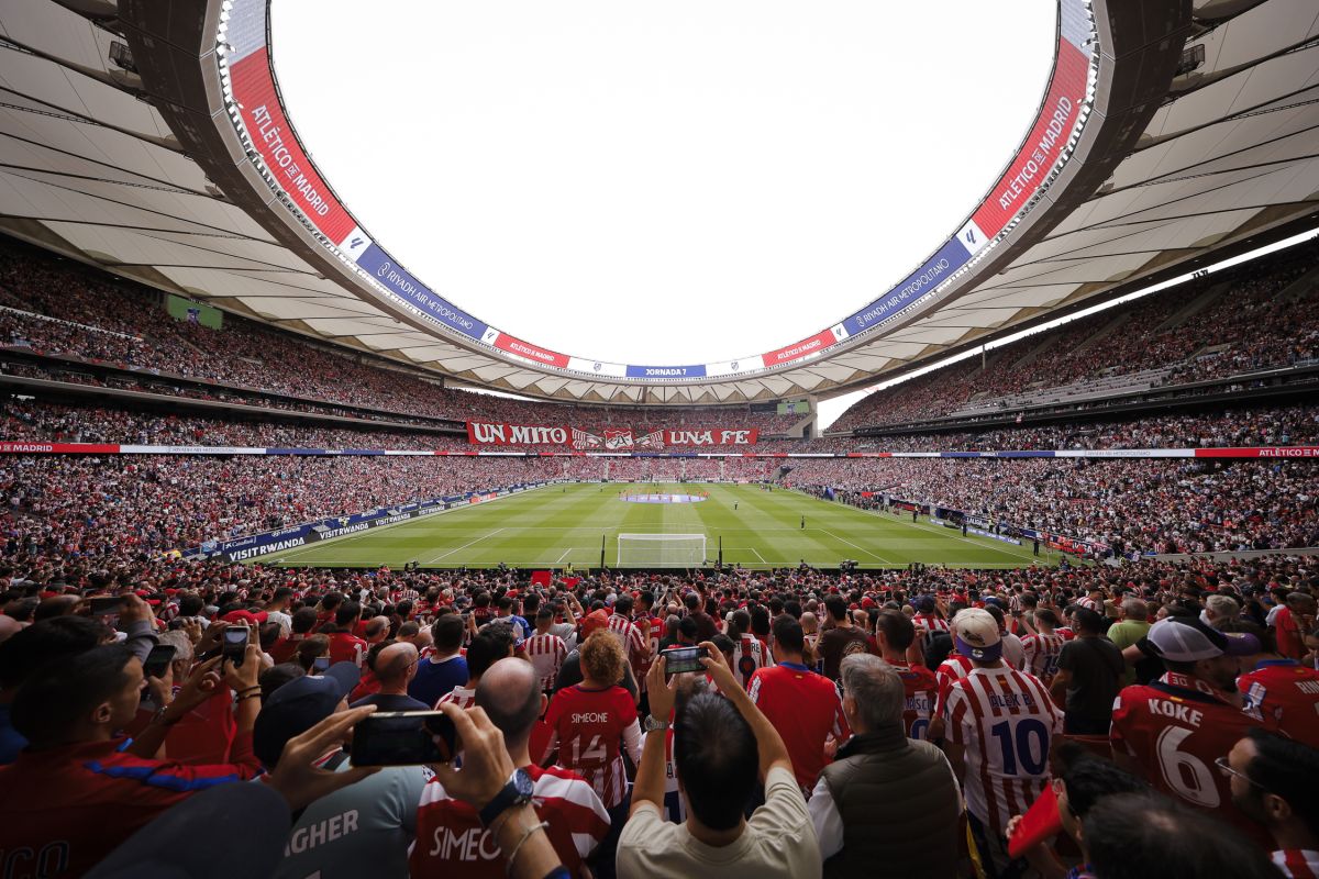 La afición del Atlético de Madrid en el Metropolitano