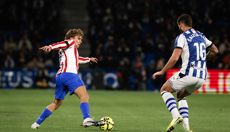 Barrios frente a la Real Sociedad. Fuente: Atlético de Madrid