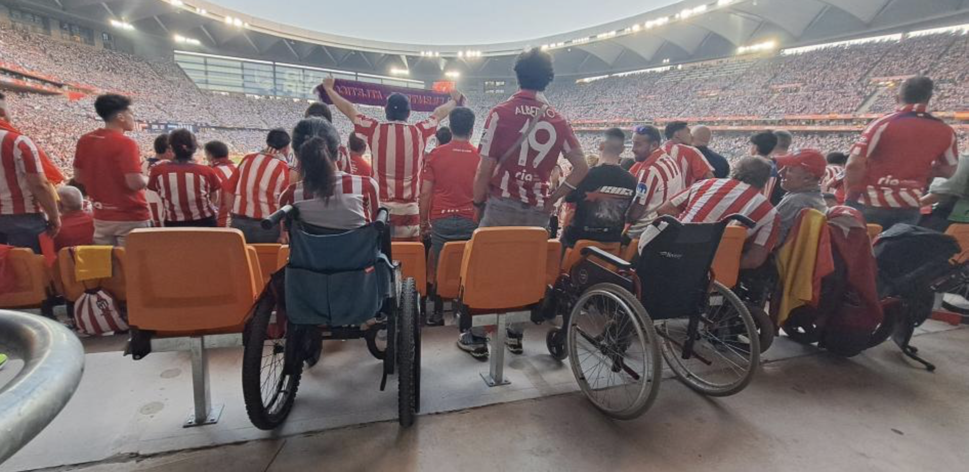 Aficionados con movilidad reducida Estadio de la Cartuja Final Copa del Rey 2026 Atlético de Madrid Real Sociedad